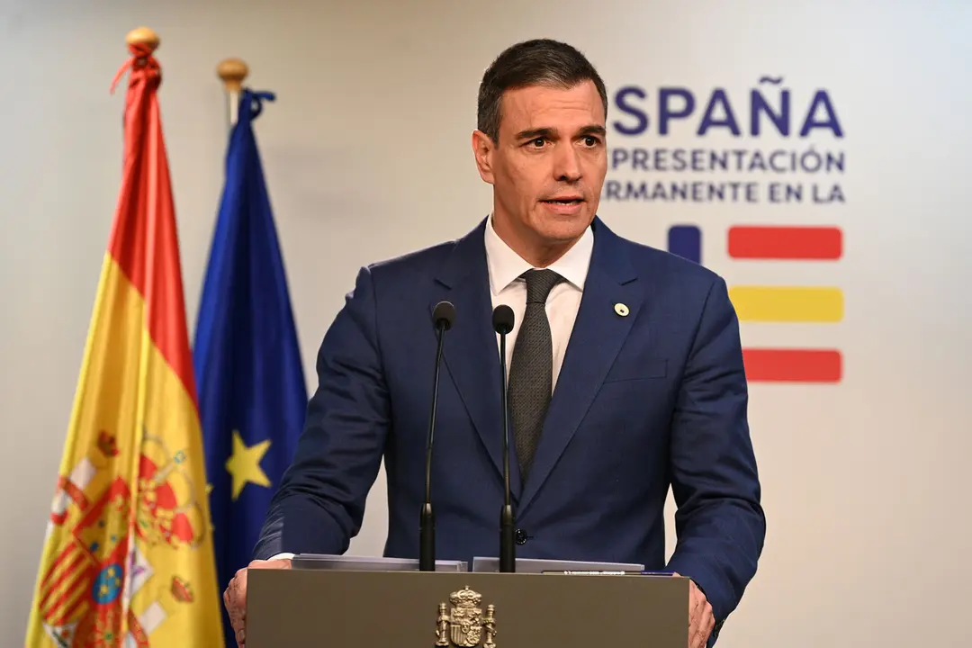 Pedro Sánchez en rueda de prensa tras el Consejo de Europa | Fuente: Moncloa