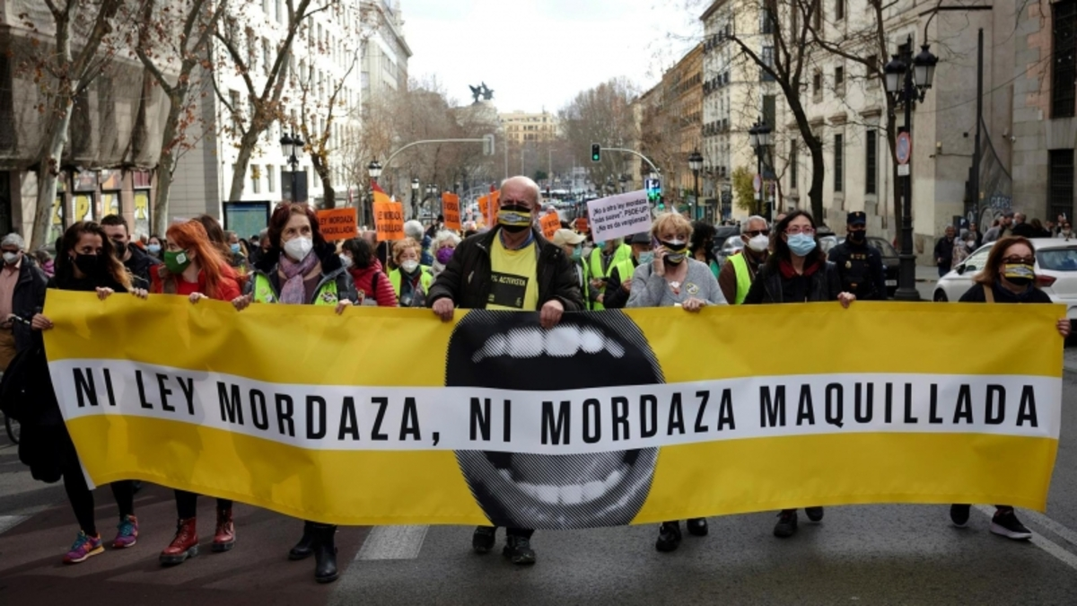 Manifestación contra la ley mordaza | Fuente: Getty Images