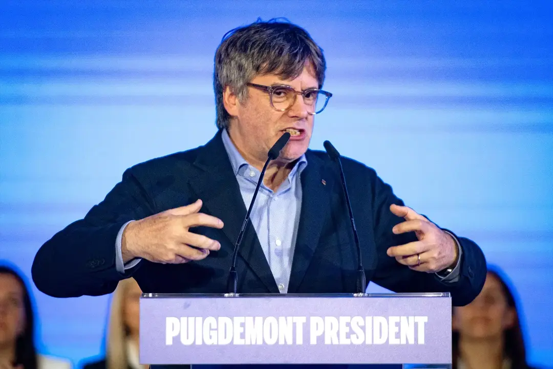 Carles Puigdemont en un mitin | Fuente: Getty Images