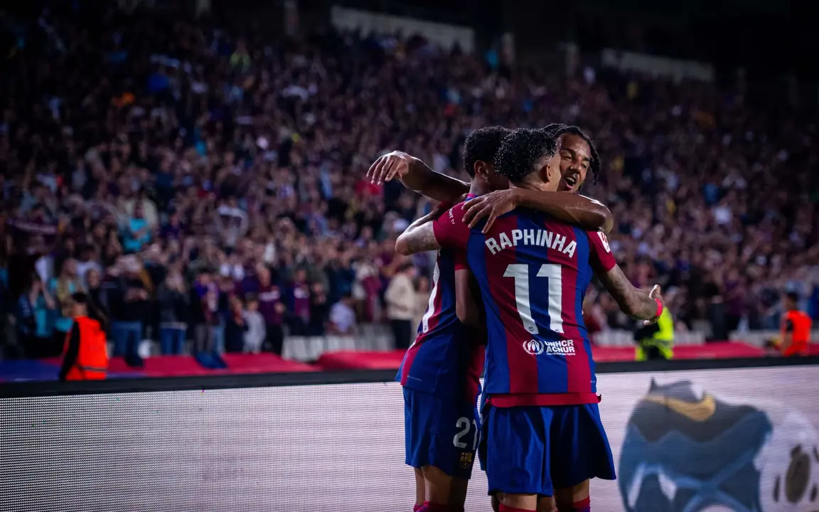 El Barça celebra la victoria contra la Real Sociedad | Fuente: FC Barcelona