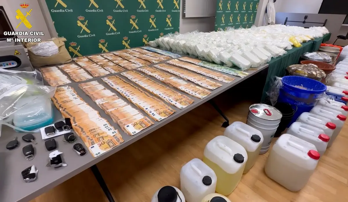 laboratorio con más de 600 kilos de speed en San Sebastián