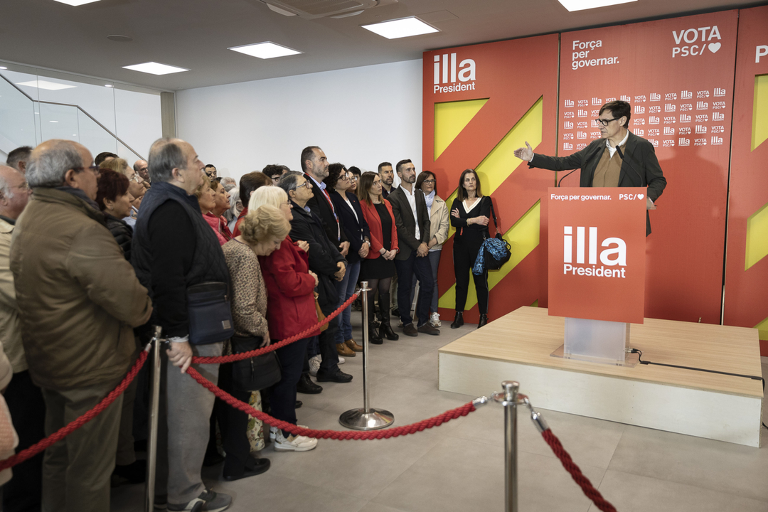 Salvador Illa en la campaña electoral | Fuente: PSC