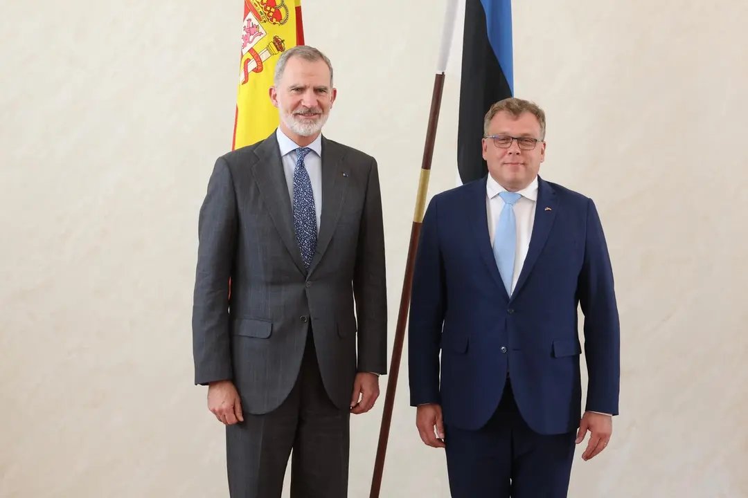 El Rey junto al presidente del Parlamento de la República de Estonia, Lauri Hussar | Fuente: Casa Real