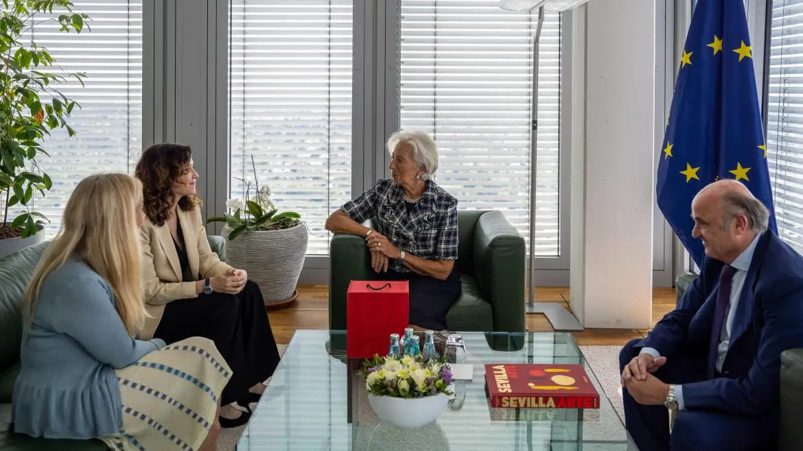 Isabel Díaz Ayuso junto a Christine Lagarde
