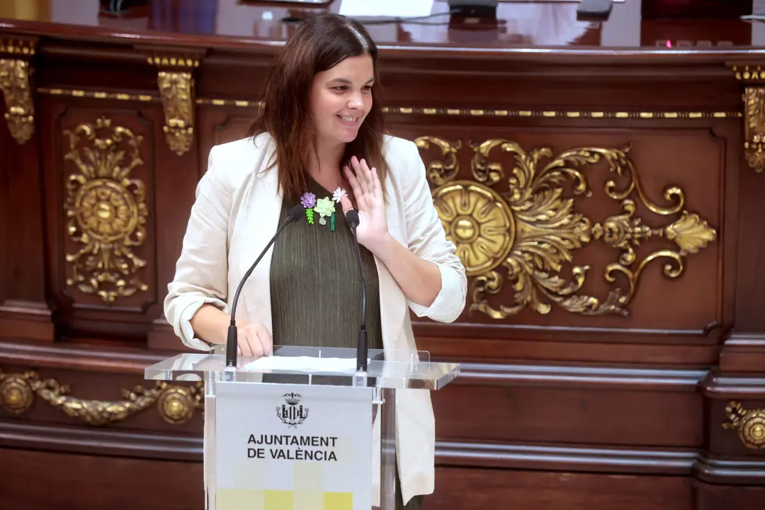 Sandra Gómez se despide como concejala. Fuente: Ayuntamiento de Valencia.