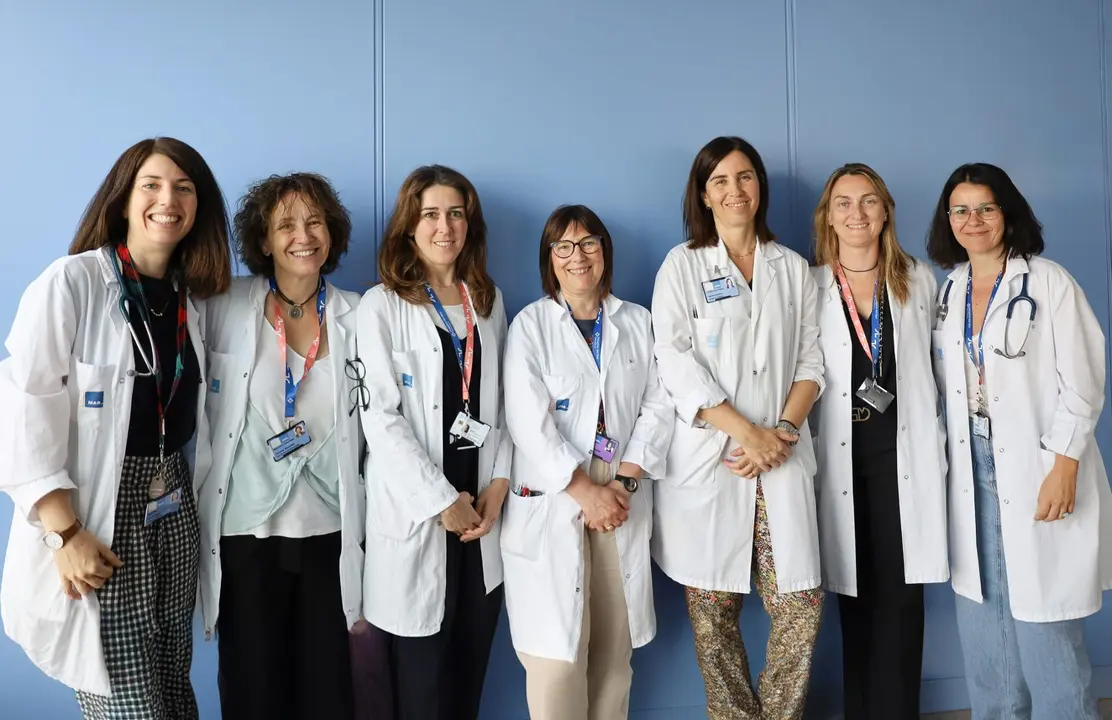 De izquierda a derecha, Joana Vidal, Gemma Mancebo, Ester Miralpez, Montse Bonilla, Sandra Alonso, Marta Pascual y Cristina Álvarez