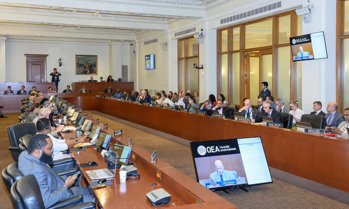 Reunión del Consejo Permanente de la OEA a través de su cuenta en X (@OEA_oficial)