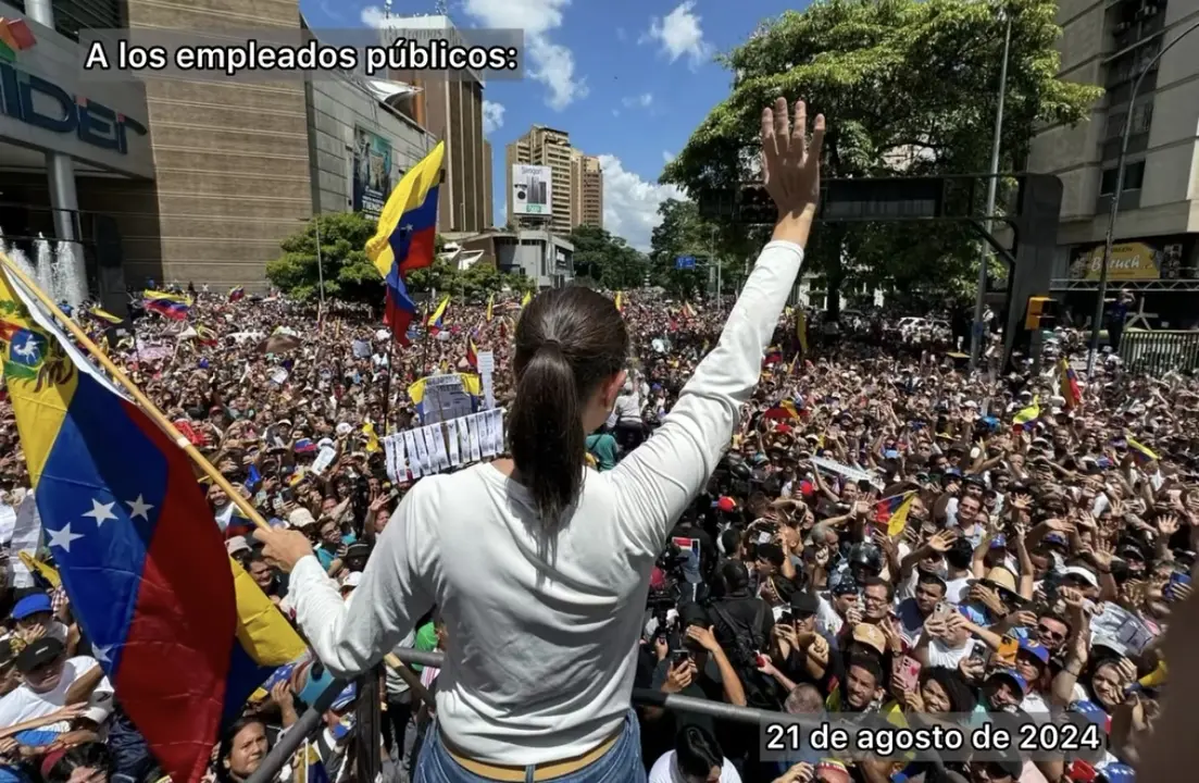 Mensaje de María Corina Machado a través de su cuenta en Instagram (@mariacorinamachado)