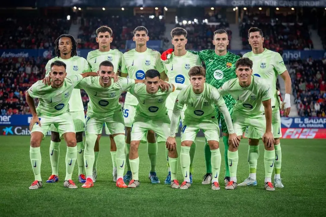 F.C. Barcelona: Iñaki Peña, Cubarsí, Ferran, Pedri, Lewandowski (M. Casadó, m.70), Pablo Torre (Lamine Yamal, m.58), Pau Víctor (Raphinha, m.58), Kounde, Eric, Martín (Balde, m.70), Sergi Domínguez. (Foto: FC Barcelona)

