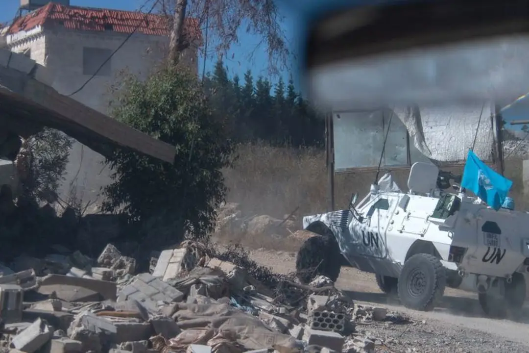 Un convoy logístico de UNIFIL cerca de Houla, Líbano, en julio de 2024. (UNIFIL/Pasqual Gorriz).