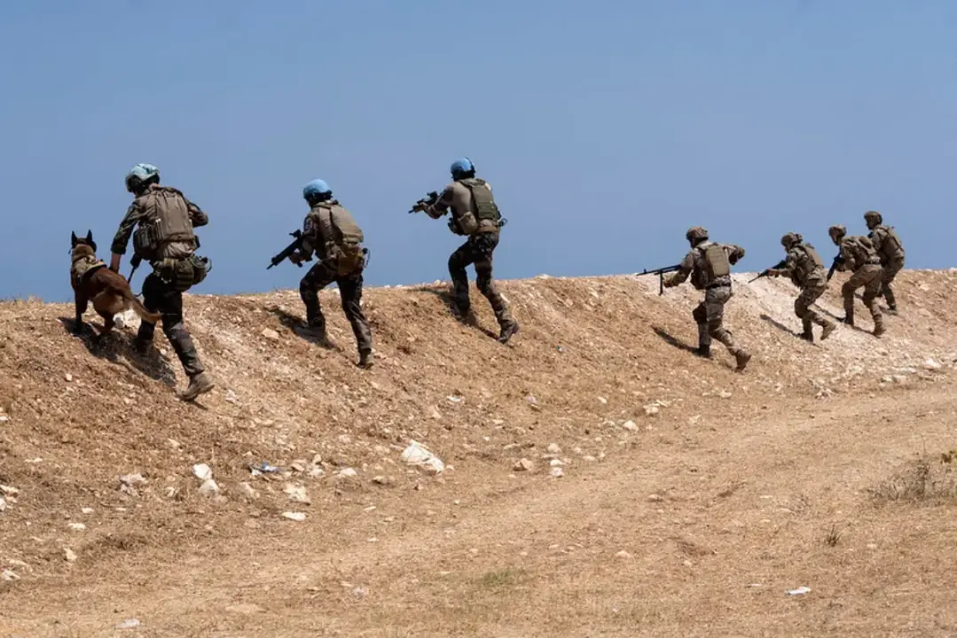 Foto de archivos de cascos azules de UNIFIL durante un ejercicio. (Foto: UNIFIL).