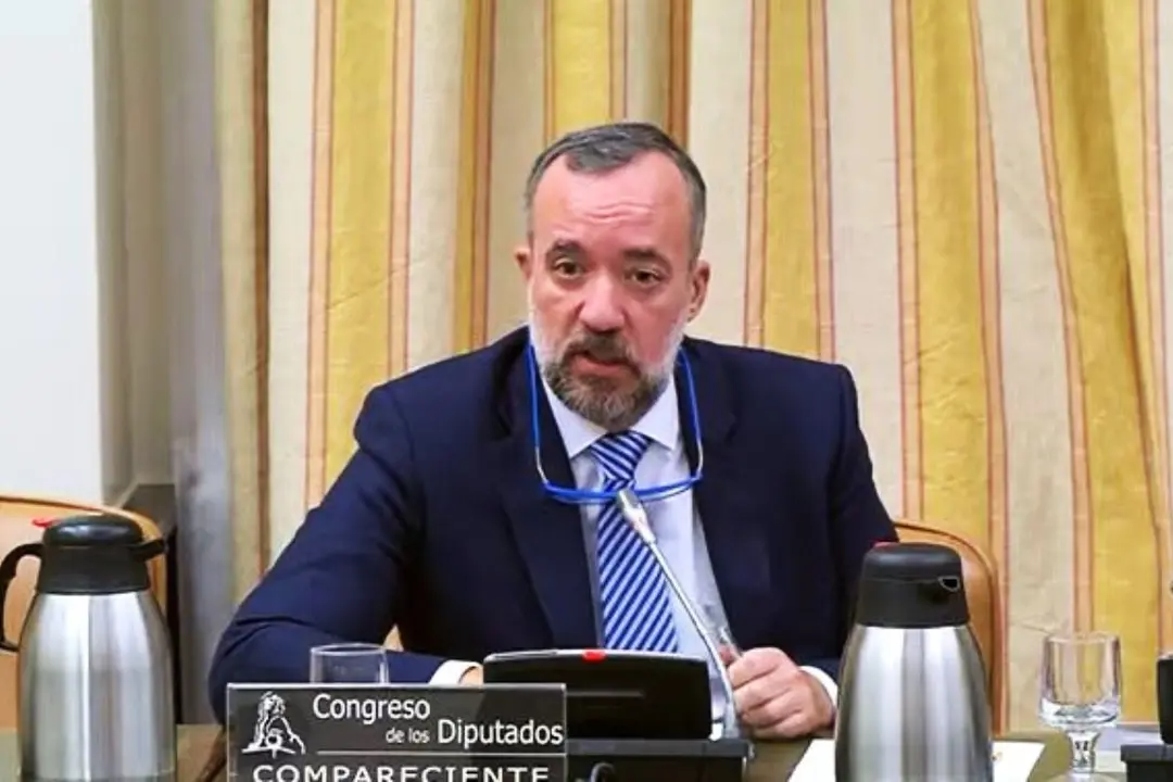 El exsecretario de Estado de Seguridad, Francisco Martínez, durante su comparecencia ante la Comisión de Investigación de la 'Operación Cataluña'.