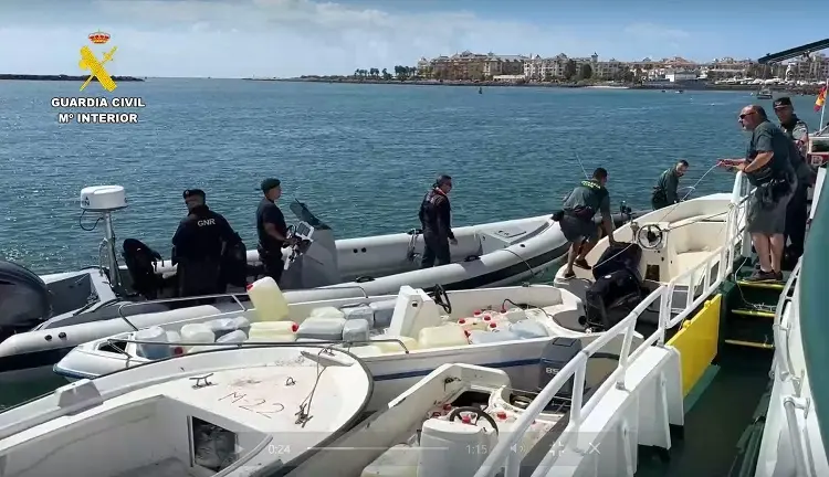 Imagen de archivo de una operación de la Guardia Civil contra el 'petaqueo'.