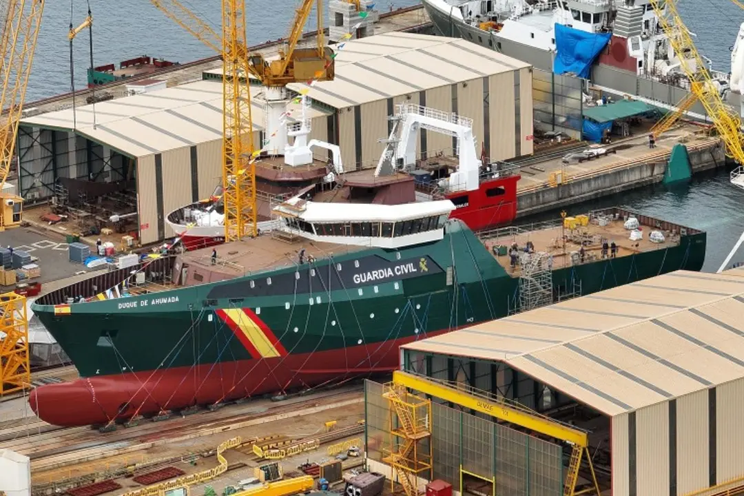 El nuevo buque oceánico tendrá una autonomía superior a las 11.000 millas (algo más de 17.700 kilómetros), con capacidad para permanecer en el mar sin tocar puerto de hasta 30 días. (Foto: Guardia Civil).