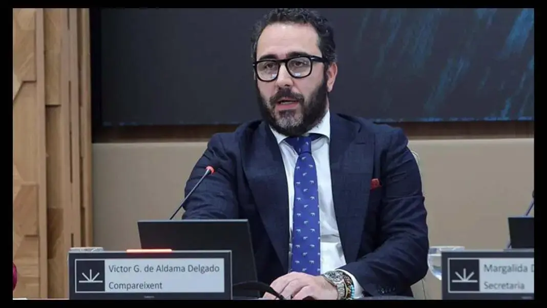 Víctor de Aldama durante una comparecencia