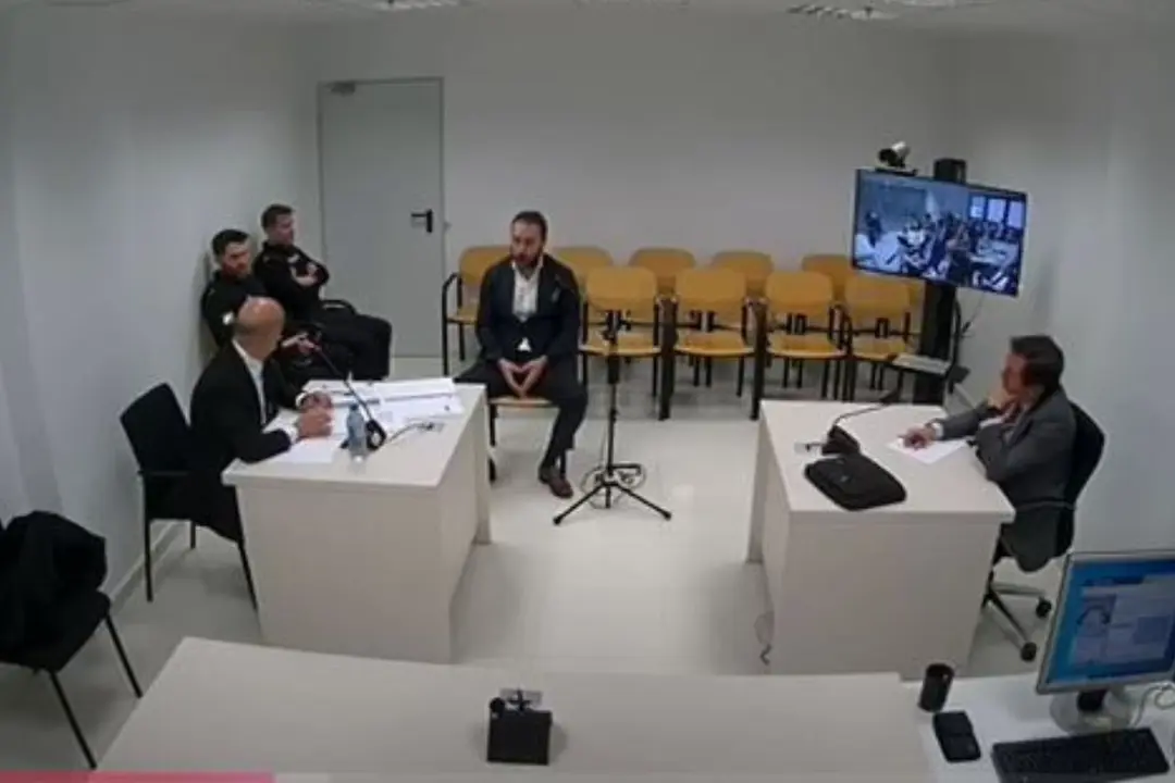 Imagen de la declaración voluntaria de Aldama ante el juez Ismael Moreno por el 'Caso Koldo'.