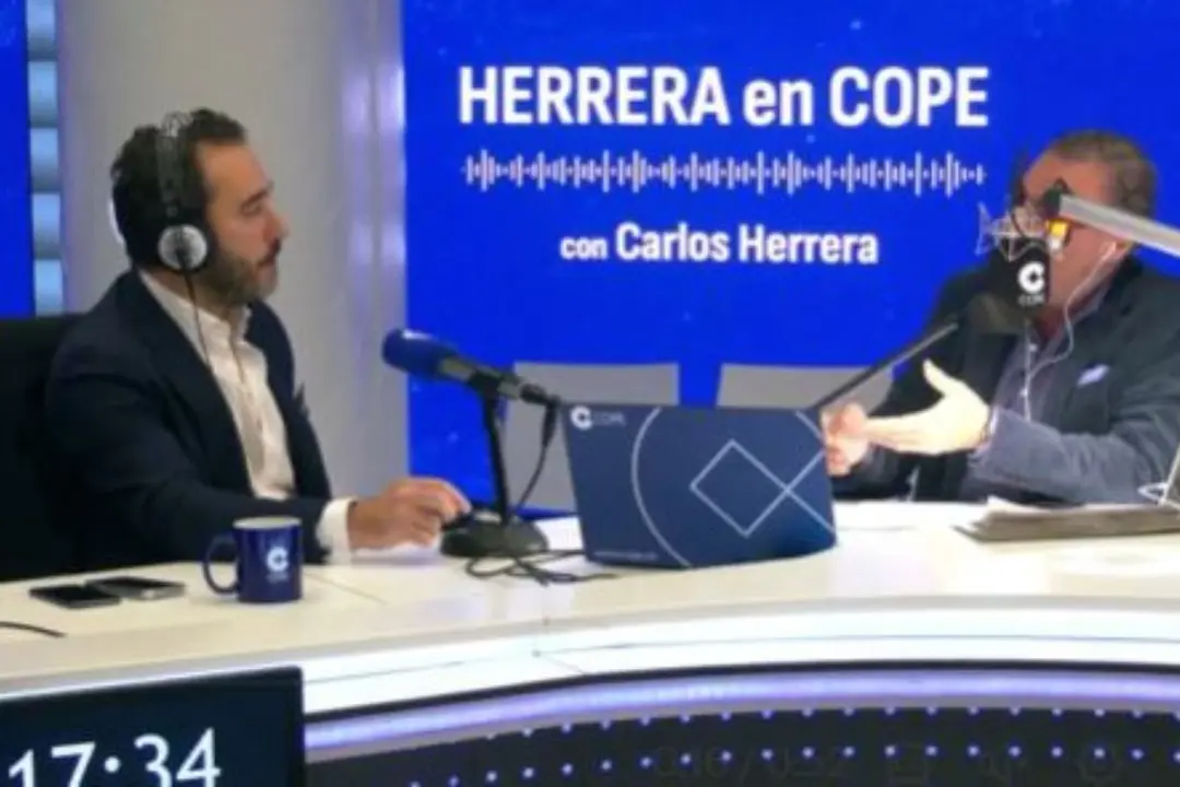 Aldama durante su entrevista en el programa de Carlos Herrera.