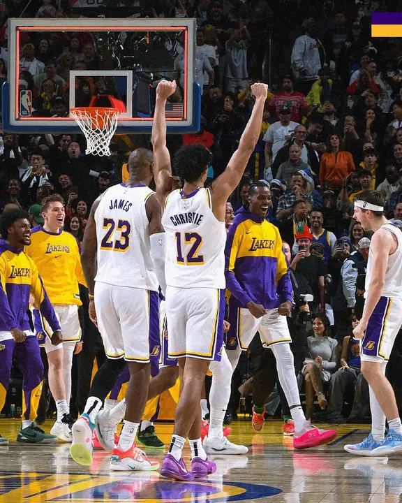 Los Lakers ganan el partido de Navidad. Fuente: Los Angeles Lakers/ X