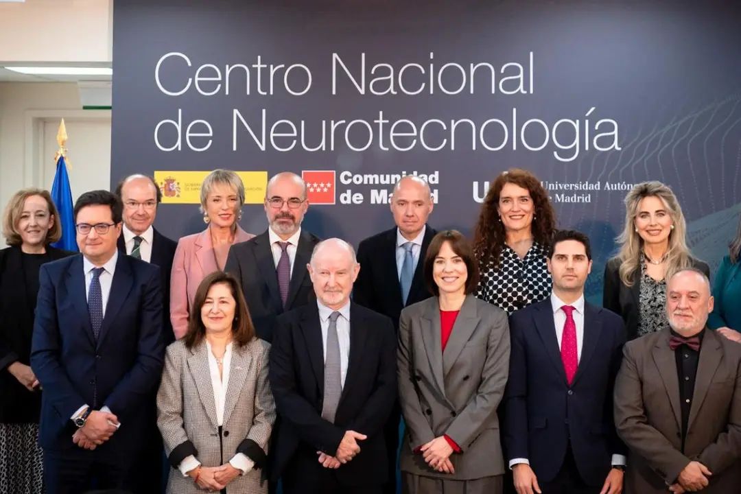 La ministra de Ciencia con representantes de la Comunidad de Madrid y la UPM. (Foto: Ministerio de Ciencia).