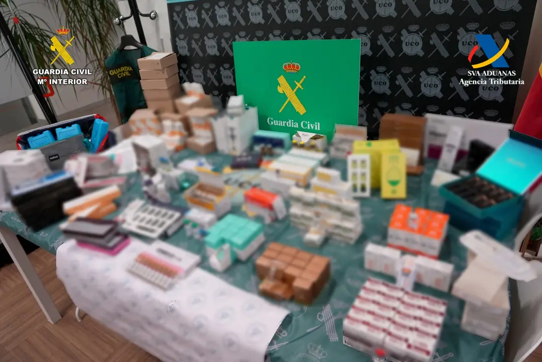 Productos incautados. Imagen: Guardia Civil