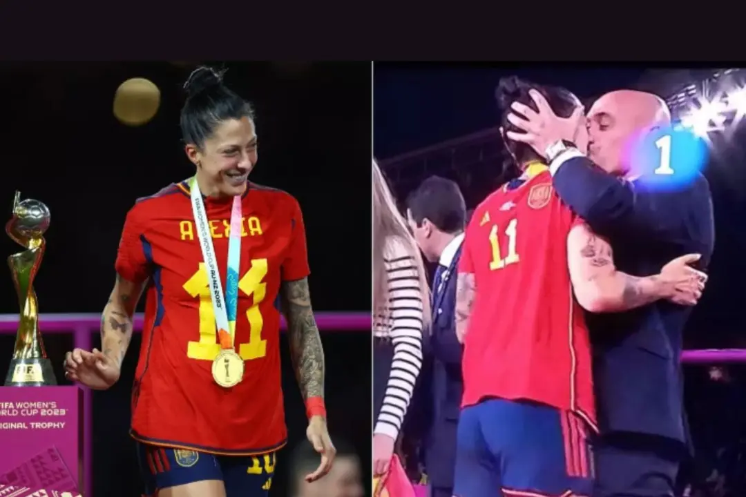 El beso de Luis Rubiales a Jenni Hermoso | Fuente: La 1