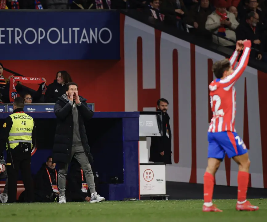 Primer doblete de Giuliano con la camiseta rojiblanca. Fuente: Atlético de Madrid/ X