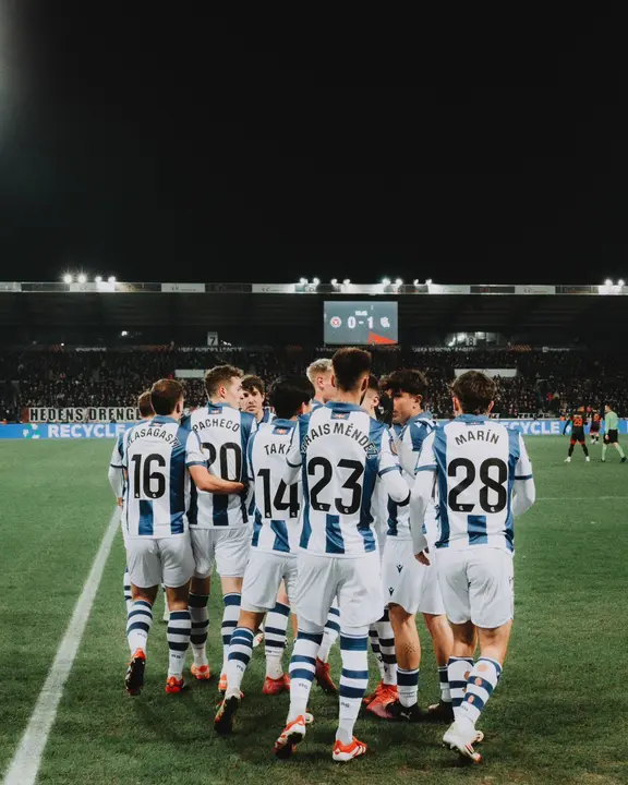 En caso de pasar, a la Real le espera Manchester United o Tottenham. Fuente: Real Sociedad/ X