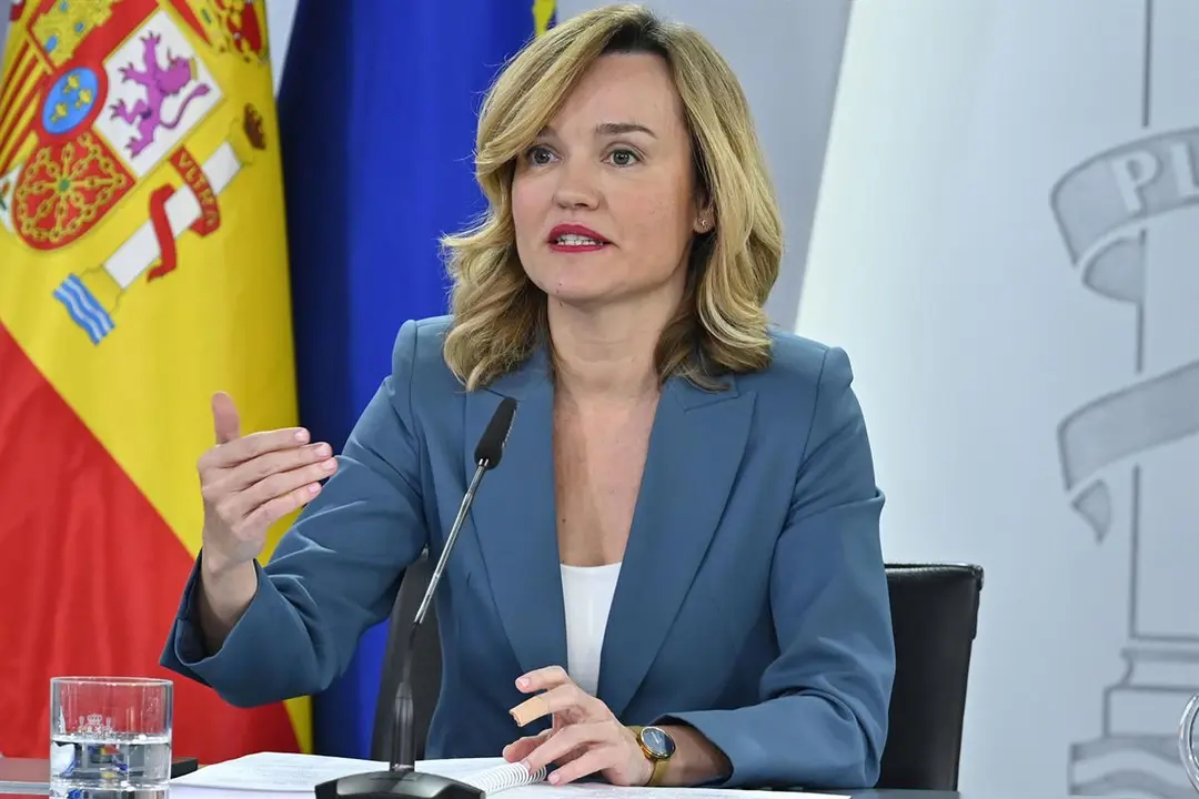 La Comisión estará presidida por Pilar Alegría y José Manuel Rodríguez Uribes (CSD) será el vicepresidente. Fuente: Pool Moncloa/José Manuel Álvarez