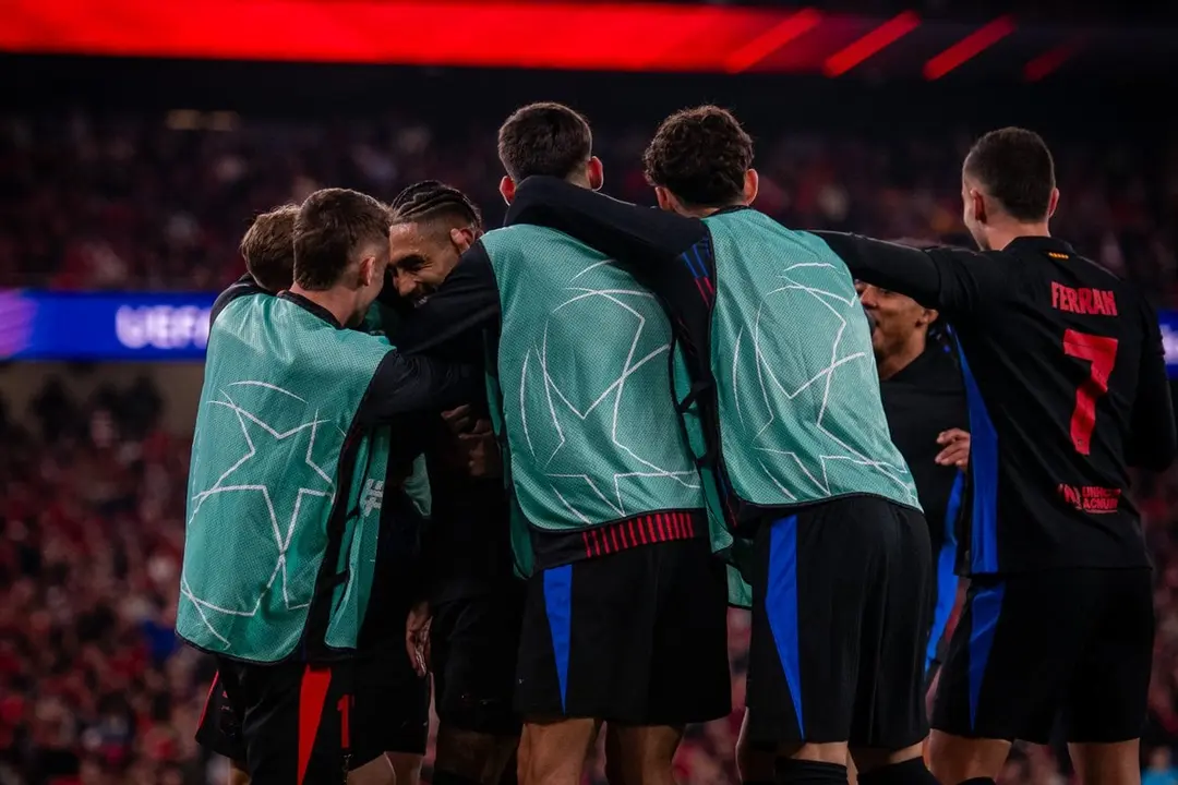 Los culés reclamaron falta previa a la expulsión. Fuente: FC Barcelona/ X