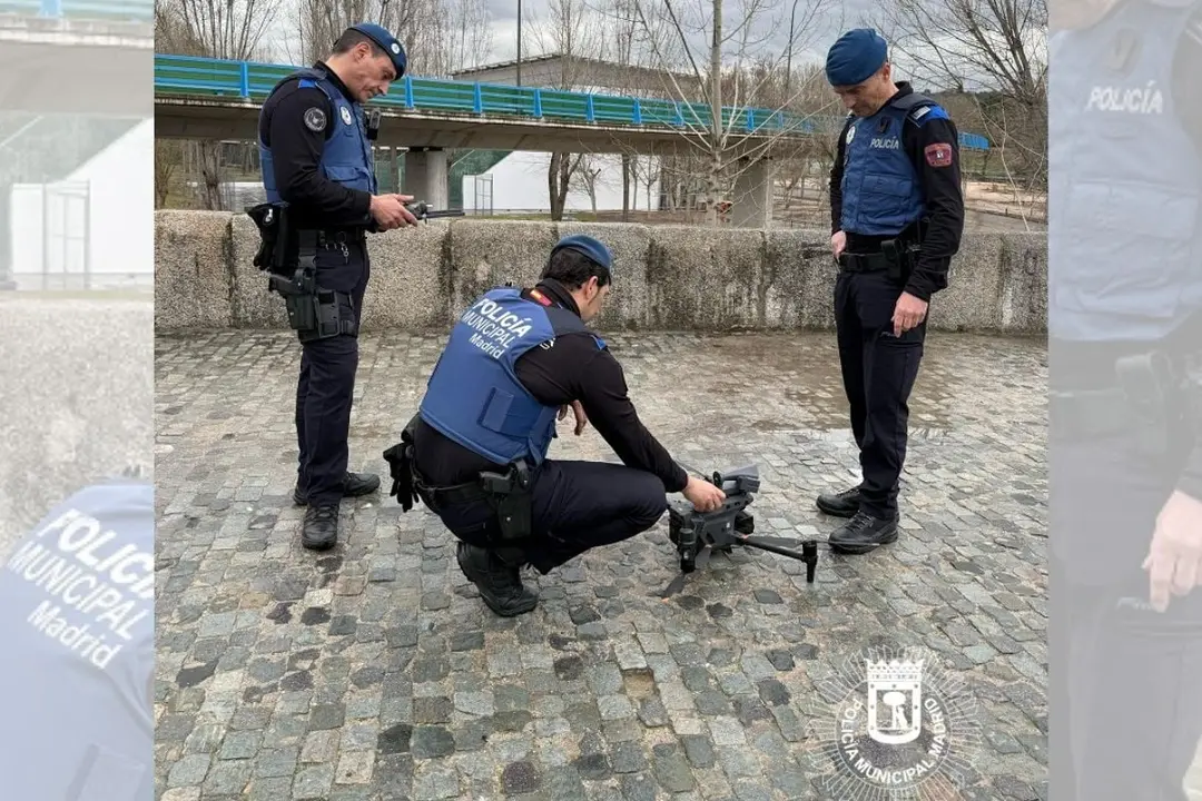 Los drones cuentan con cámara térmica, capacidad para soportar la lluvia, cámaras que ofrecen vista panorámica y avisadores acústicos. (Foto: Policía Municipal de Madrid).