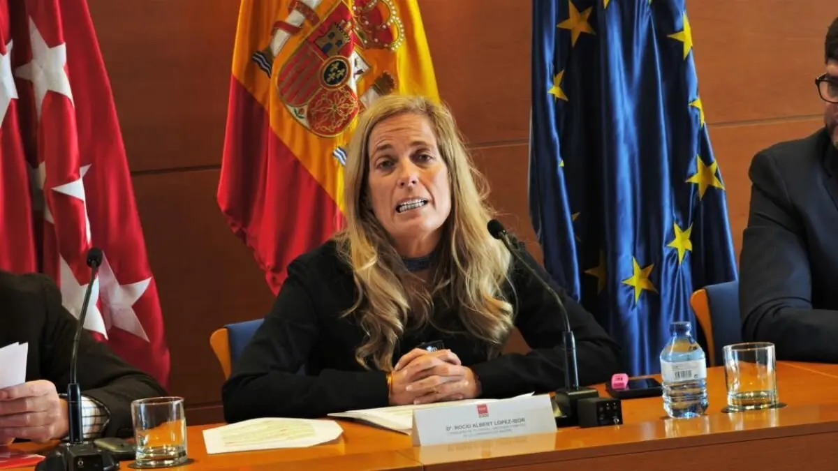 La consejera de Economía, Hacienda y Empleo, Rocío Albert, ha presentado los datos de la Contabilidad Regional del cuarto trimestre, que aumentó un 1% respecto al anterior. (Foto: Comunidad de Madrid).