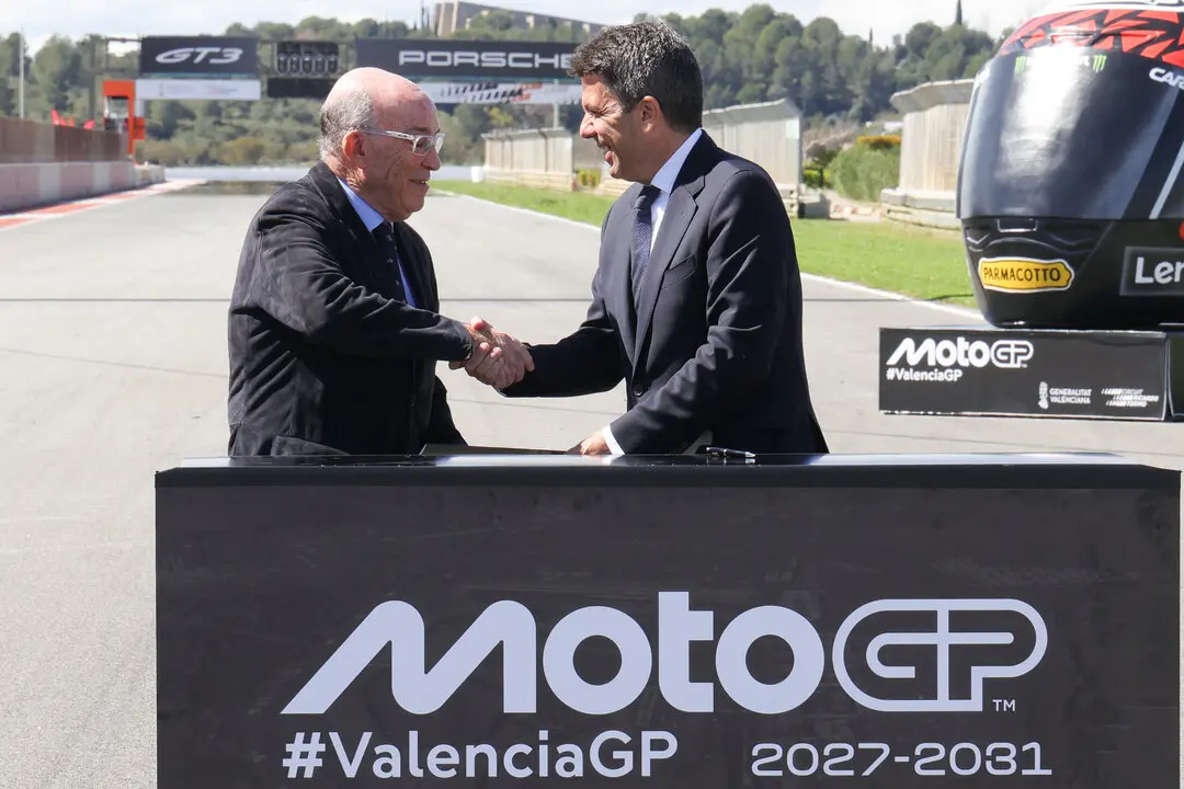 Carlos Mazón en el Circuit Ricardo Tormo. Imagen: Generalitat Valenciana