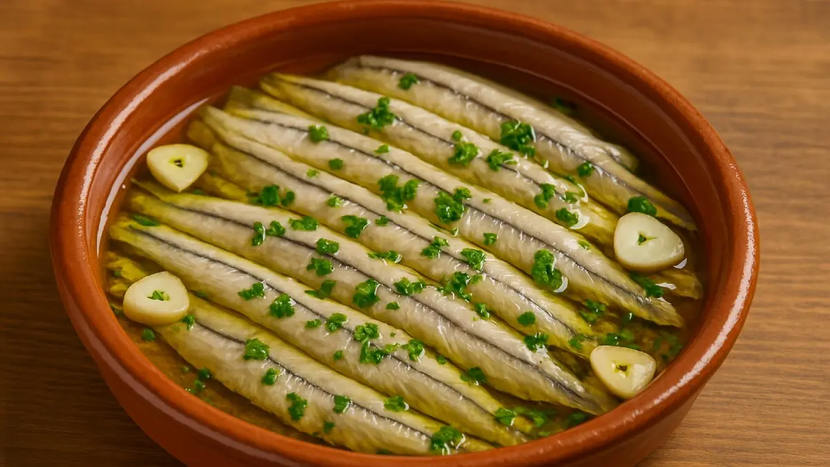 Boquerones en aceite y ajo
