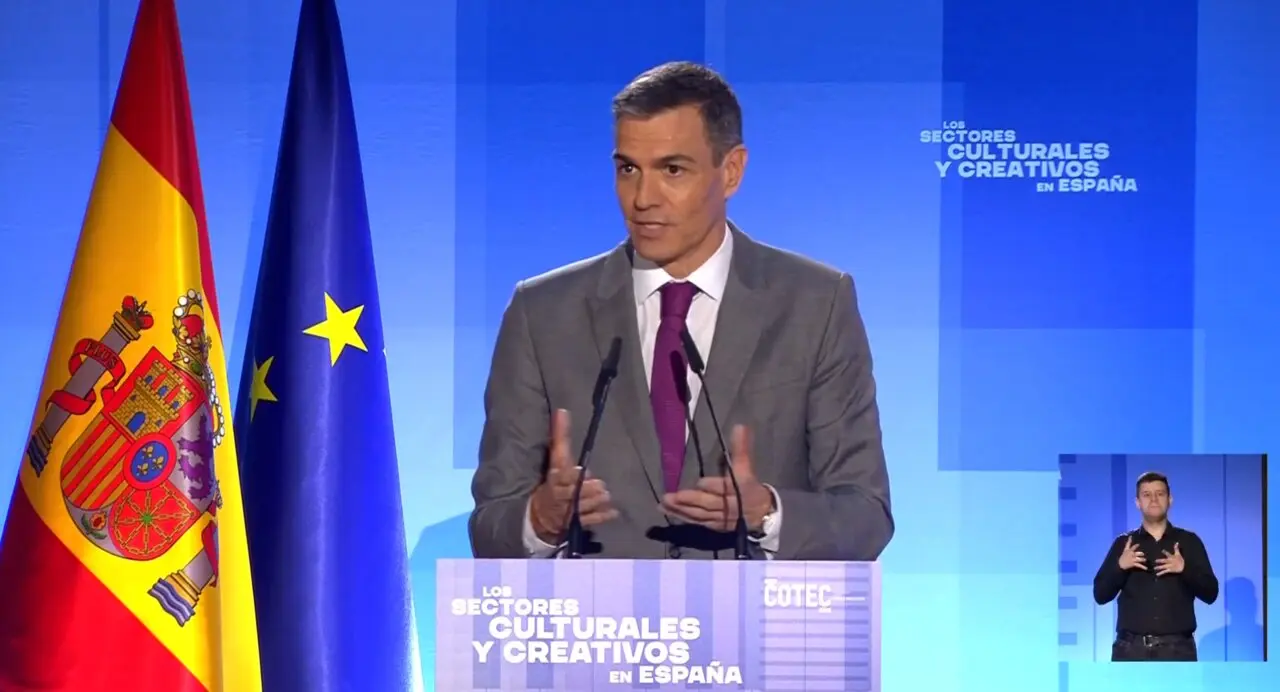 Pedro Sánchez durante su intervención