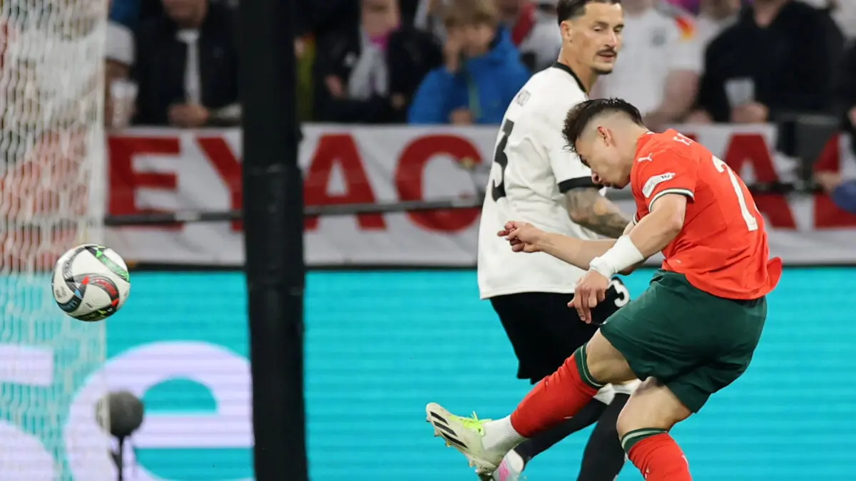 Conceição puso el gol del empate con un espectacular disparo. Imagen: X @UEFAEURO