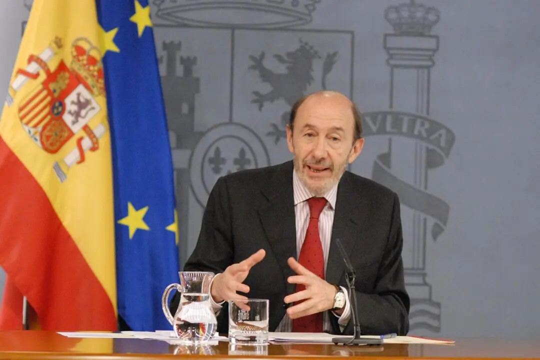 Foto de archivo de Alfredo Pérez Rubalcaba en 2011, cuando era vicepresidente primero, ministro del Interior y portavoz del Gobierno. (Foto: Moncloa).