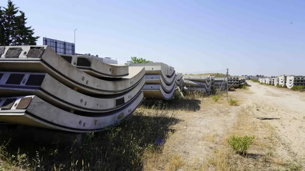 Las obras abandonadas del tren. (Foto: Comunidad de Madrid)