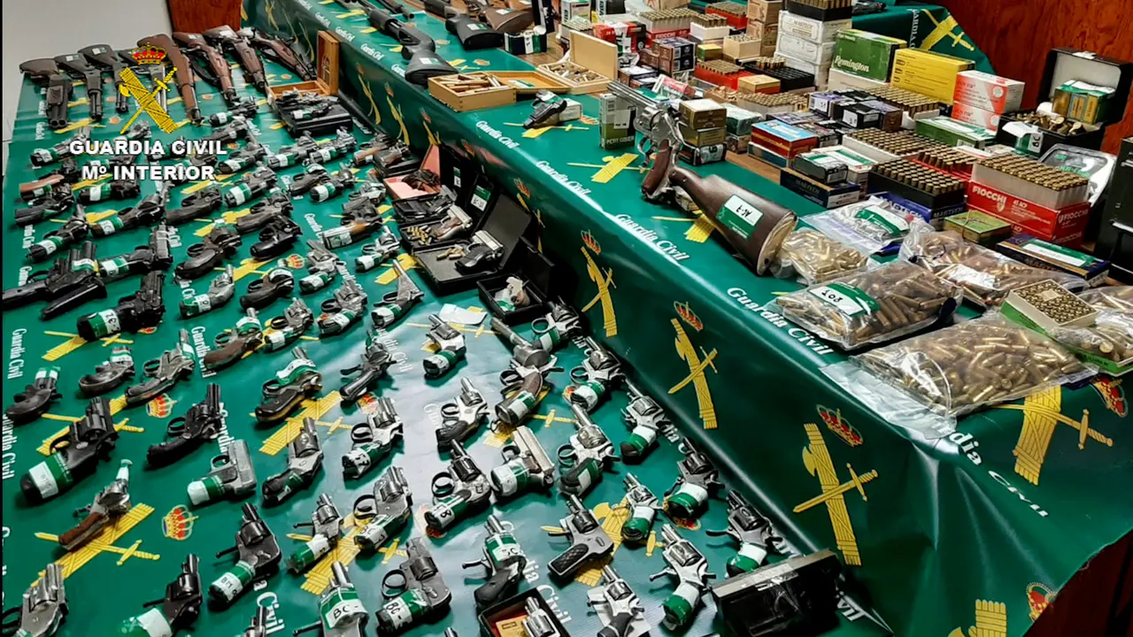 Armas incautadas por la Guardia Civil