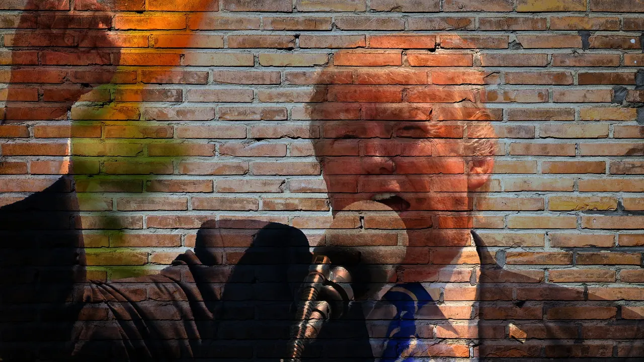 Un dibujo de Donald Trump