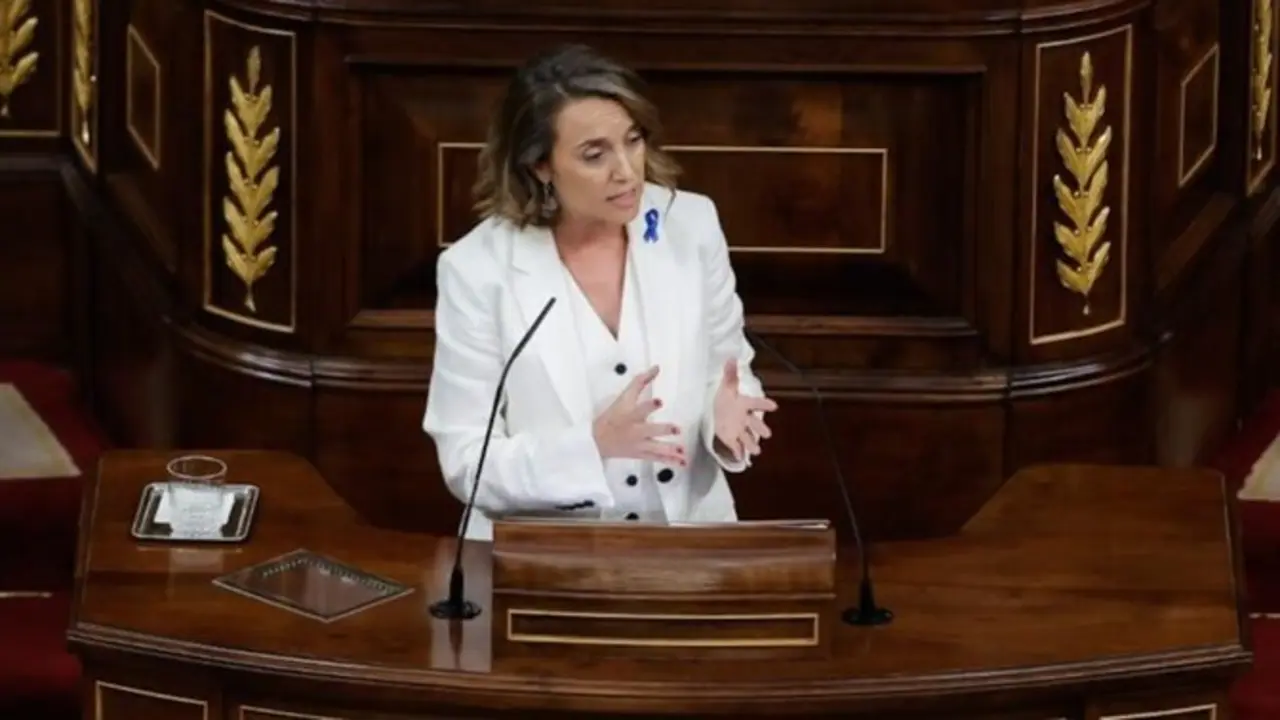 Cuca Gamarra durante su intervención en el debate