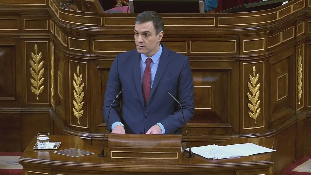 El presidente Pedro Sánchez en una sesión del Congreso de los Diputados