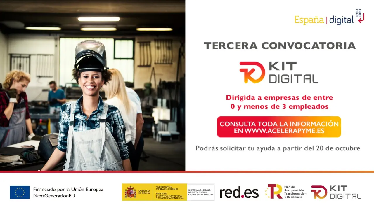 Cartel publicitario de las ayudas del 'kit digital'