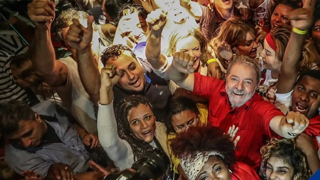 Lula da Silva, en su cartel electoral