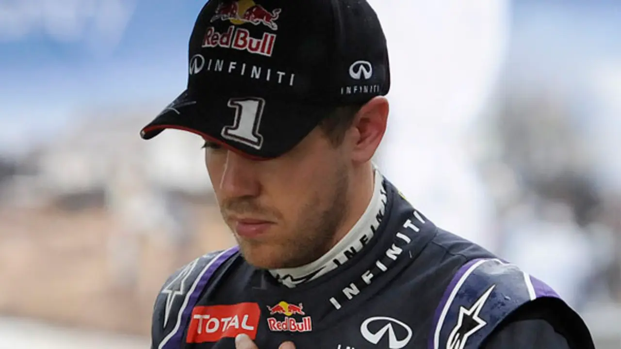 Red Bull driver Sebastian Vettel during the third practice session at Albert Park ahead of the Australian Formula One Grand Prix in Melbourne, Australia, Saturday, March 15, 2014.