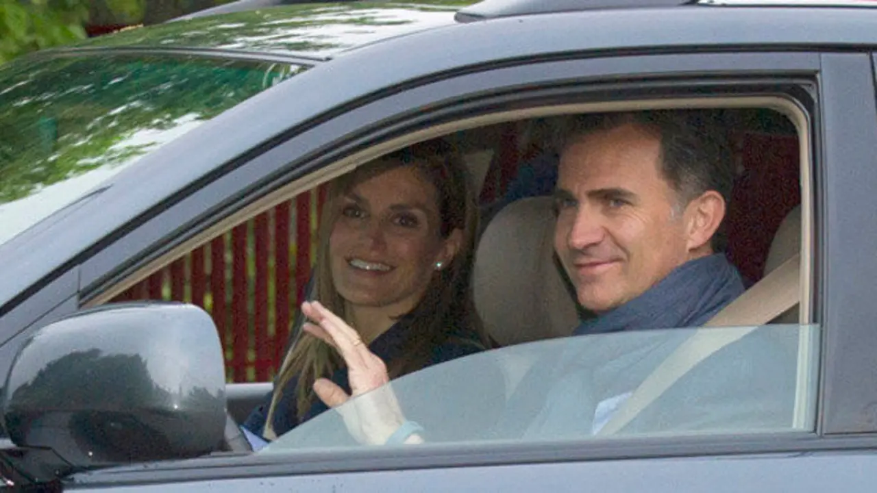 Crown Prince Felipe and Princess Letizia of Spain on their 10th wedding anniversary, in Madrid, Spain, on May 22th, 2014
