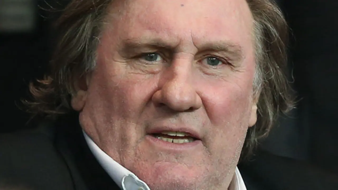 Actor Gérard Depardieu attending the match of the Champions League at the Parc des Princes in Paris, France on 2 April 2014.
