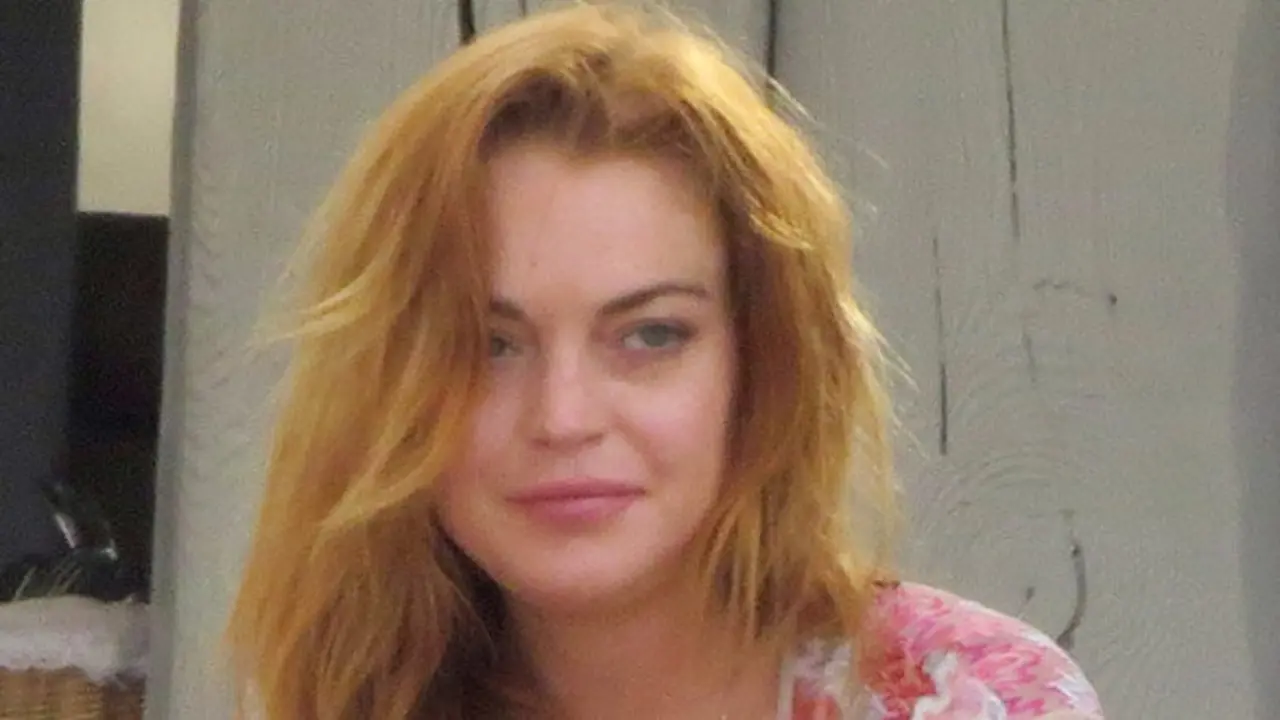 Actress Lindsay Lohan at a beachclub in Ibiza, on Monday July 28, 2014
