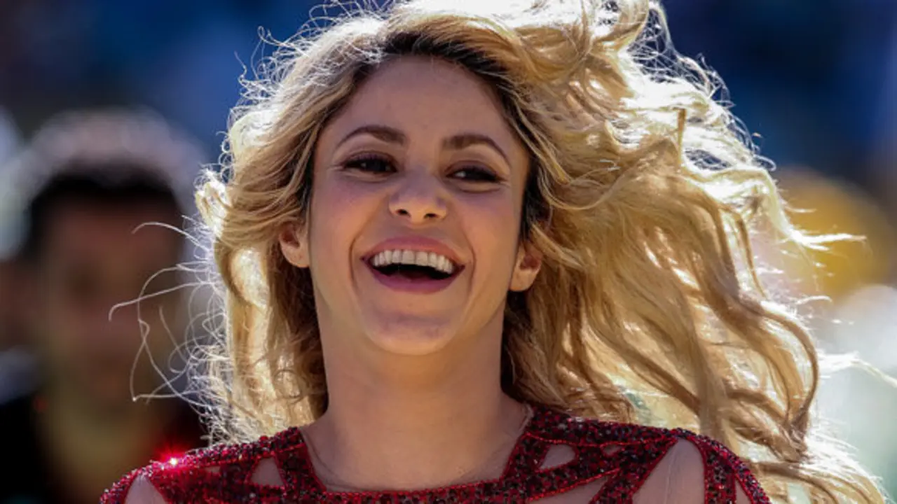 Singer Shakira performs during the closing ceremony for the soccer World Cup  at the Maracana Stadium in Rio de Janeiro, Brazil, Sunday, July 13, 2014.
