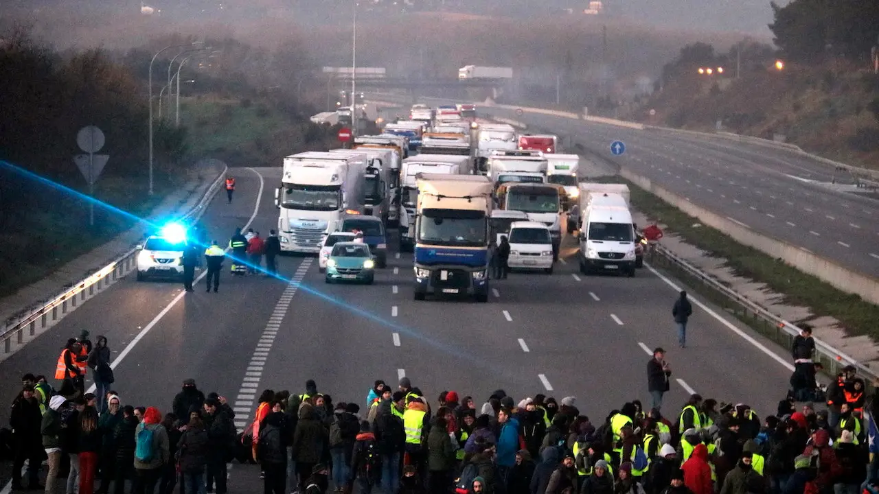 L'AP-7, tallada a Girona el 21 de desembre del 2018 (horitzontal)