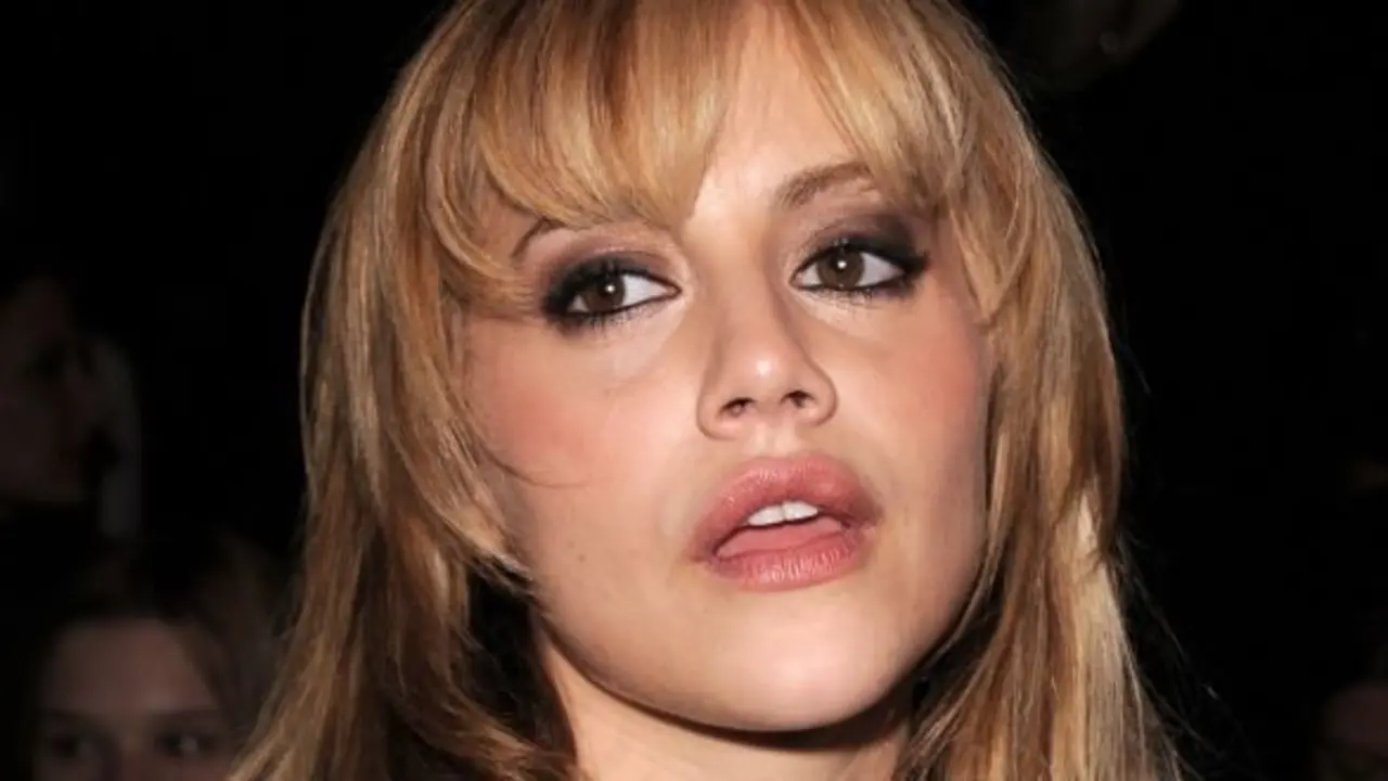 Actress Brittany Murphy (with a chanel necklace)  during  Fashion Week, in New York.